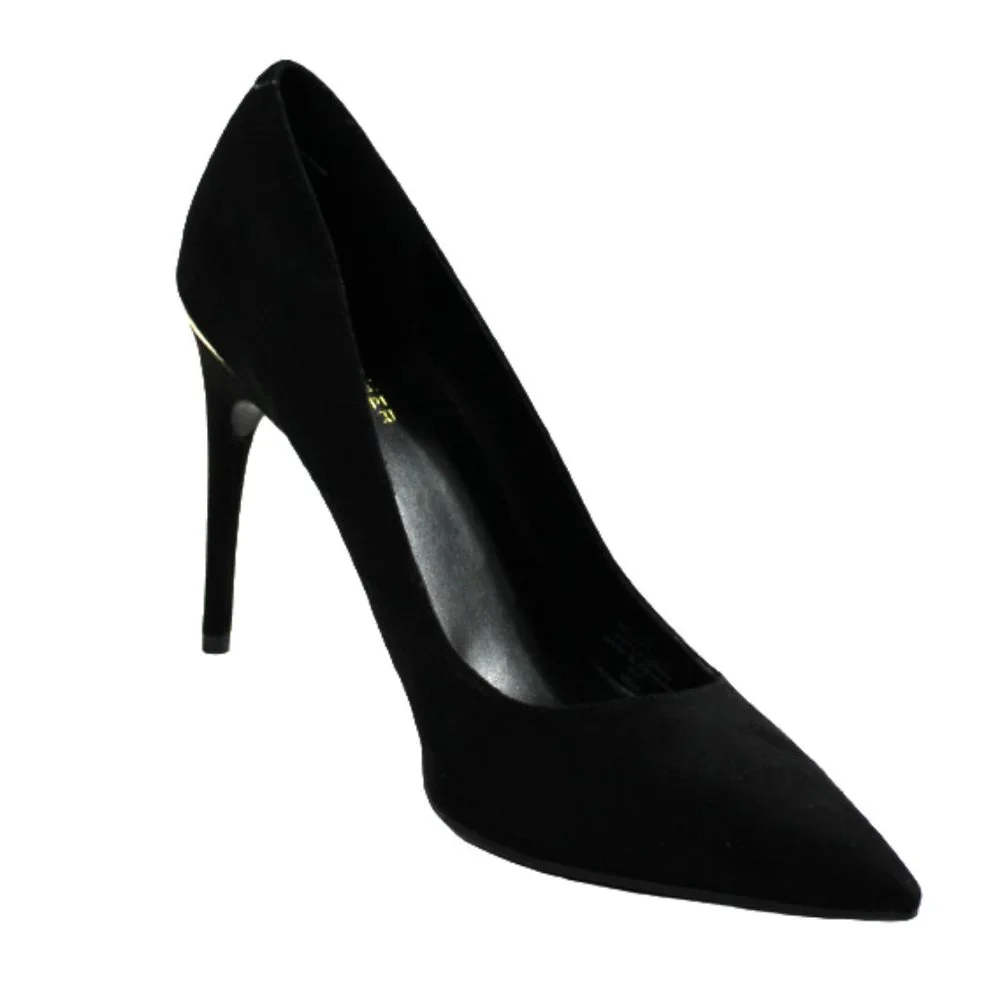 Marc Fisher MF Garick Gold Accent Stiletto Faux Suede Styling Heels, Siz… - Picture 2 of 7